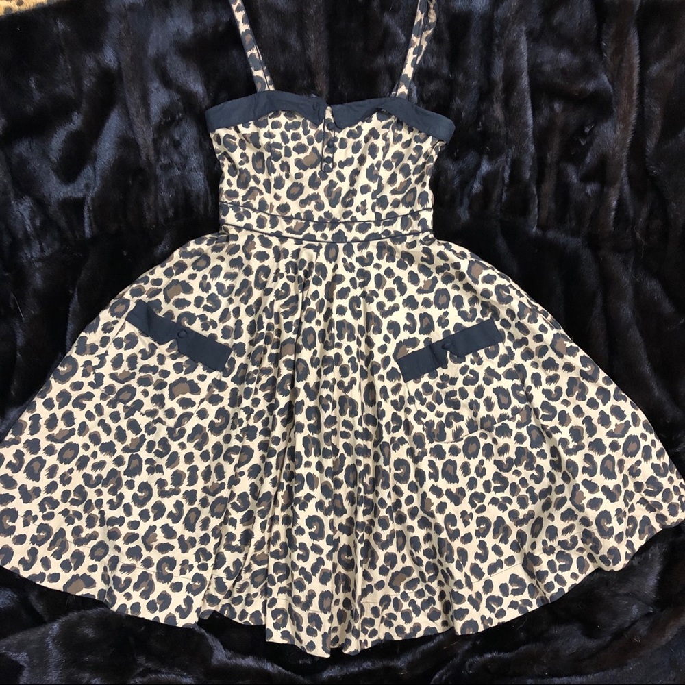 Full circle leopard print dress